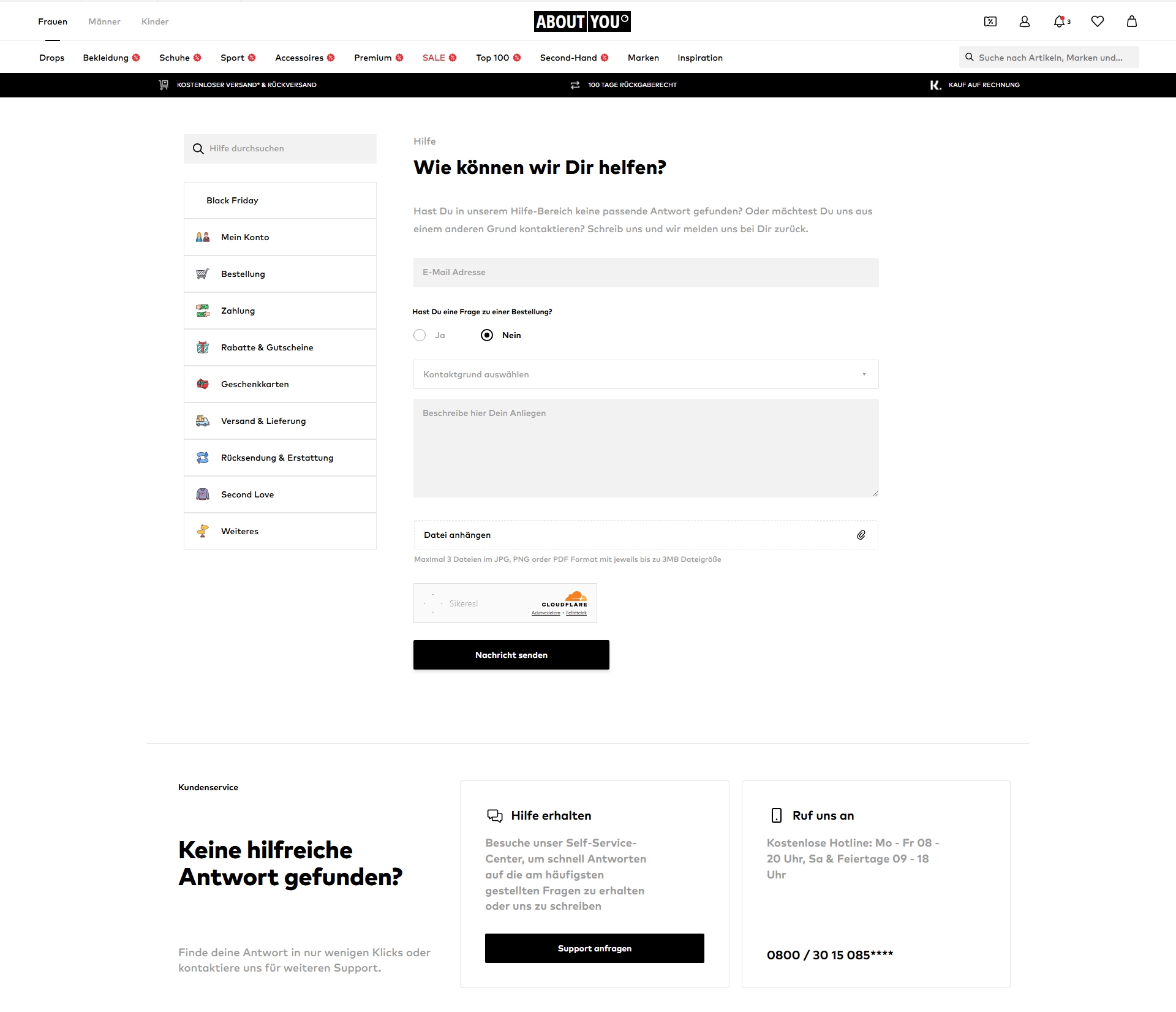 About you Kundenservice, Telefonnummer, Kontakt