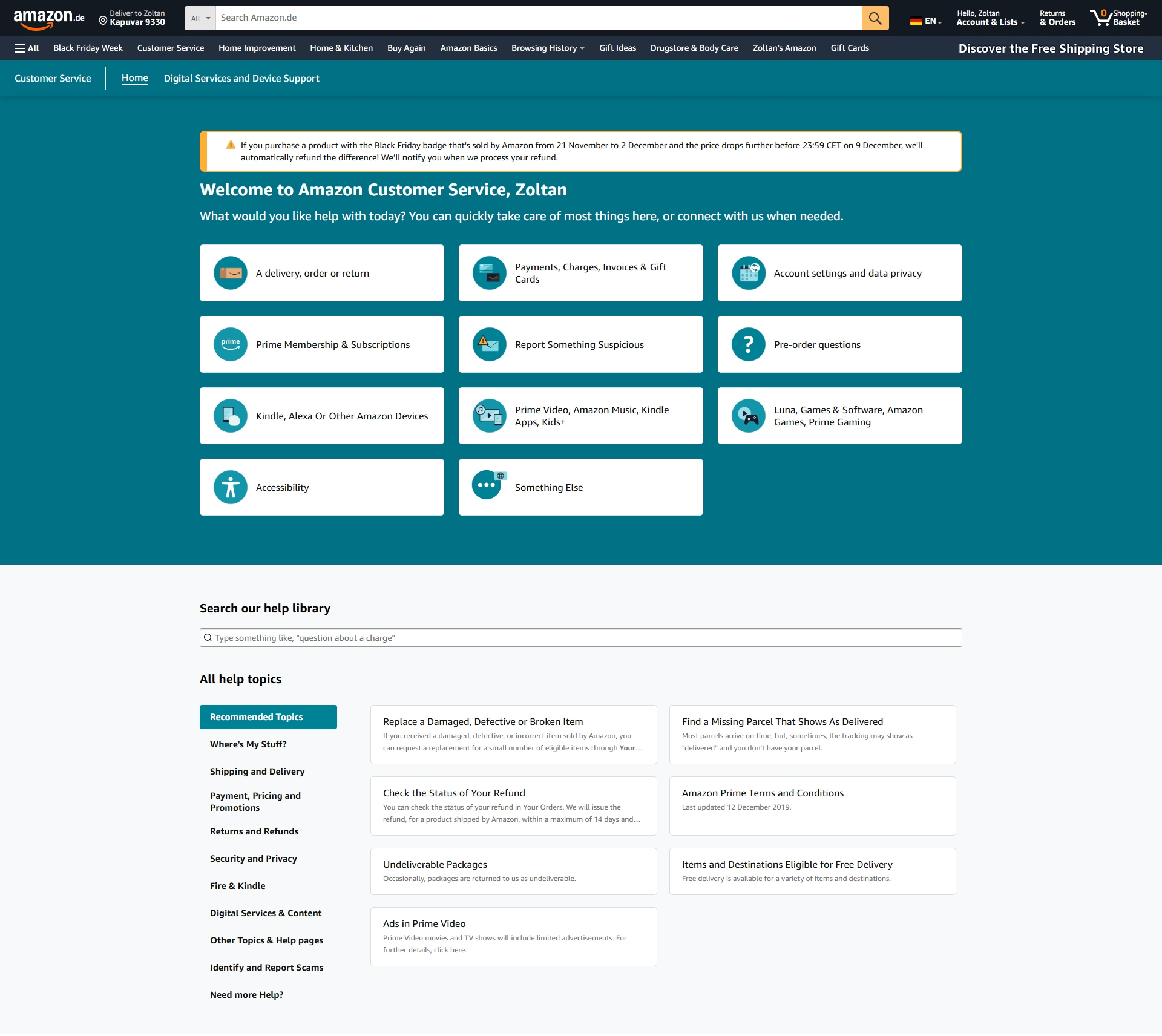 Amazon Kundenservice, Telefonnummer, Kontakt