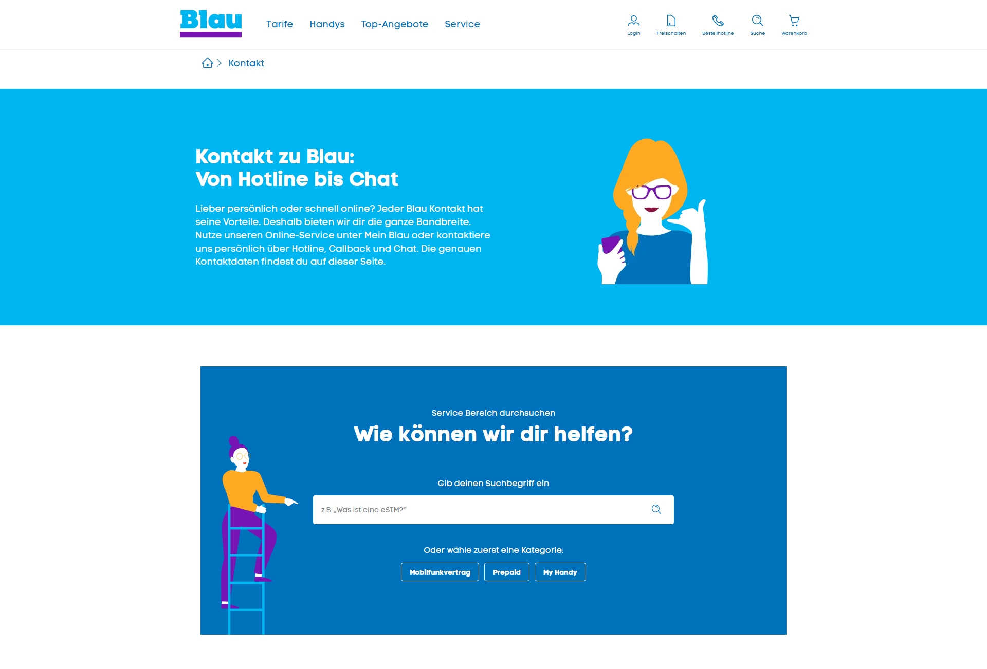 Blau Kundenservice, Telefonnummer, Kontakt