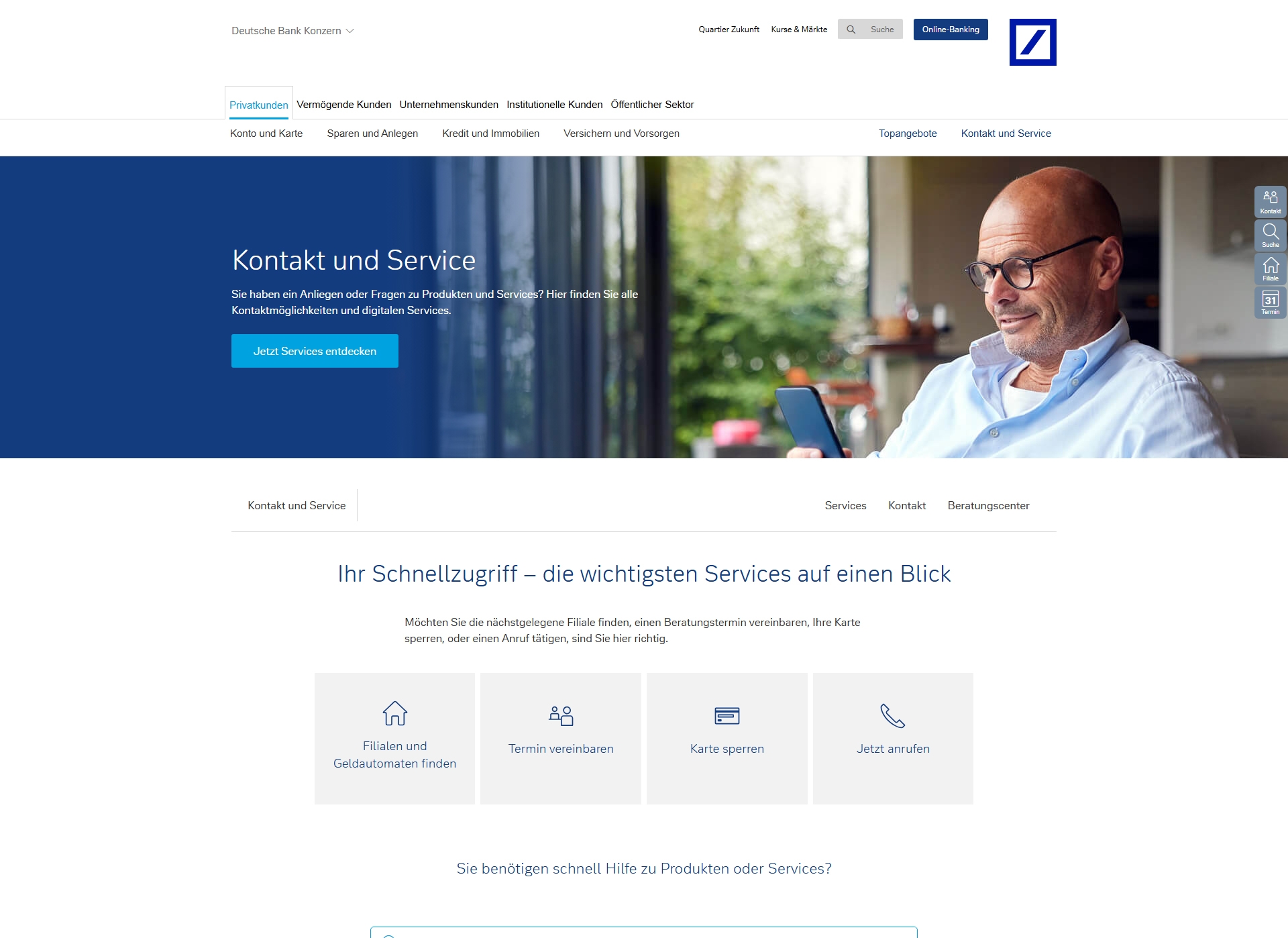 Deutsche Bank Kundenservice, Telefonnummer, Kontakt