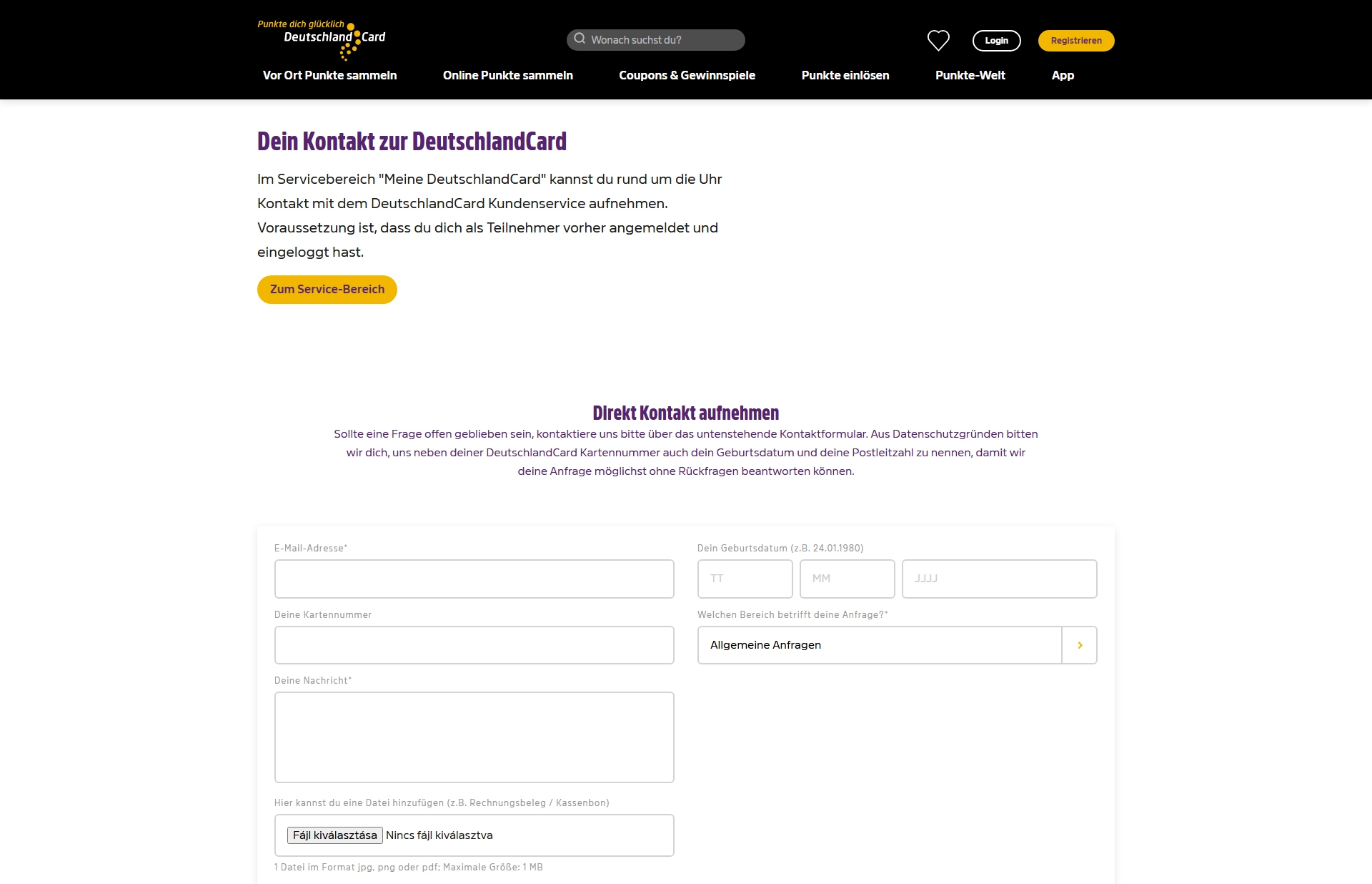 DeutschlandCard Kundenservice, Telefonnummer, Kontakt