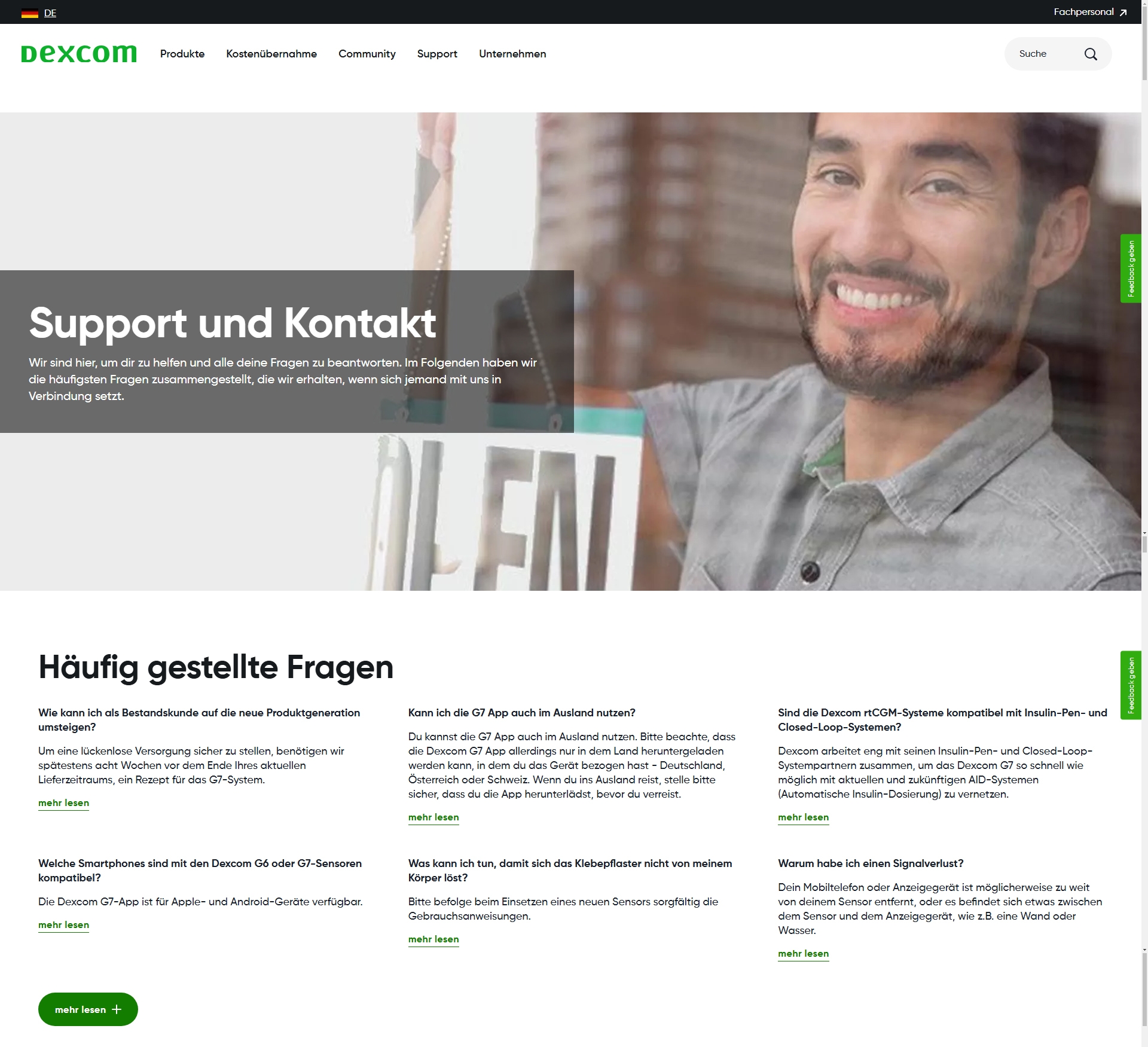 Dexcom Kundenservice, Telefonnummer, Kontakt
