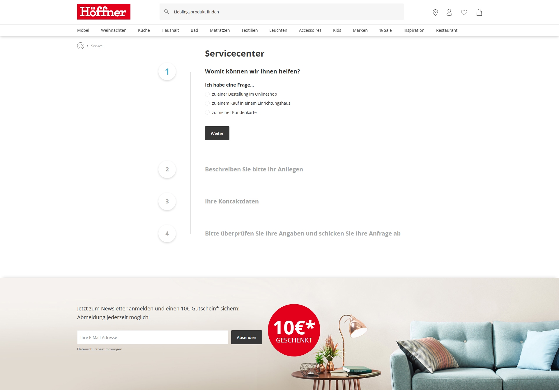 Höffner Kundenservice, Telefonnummer, Kontakt