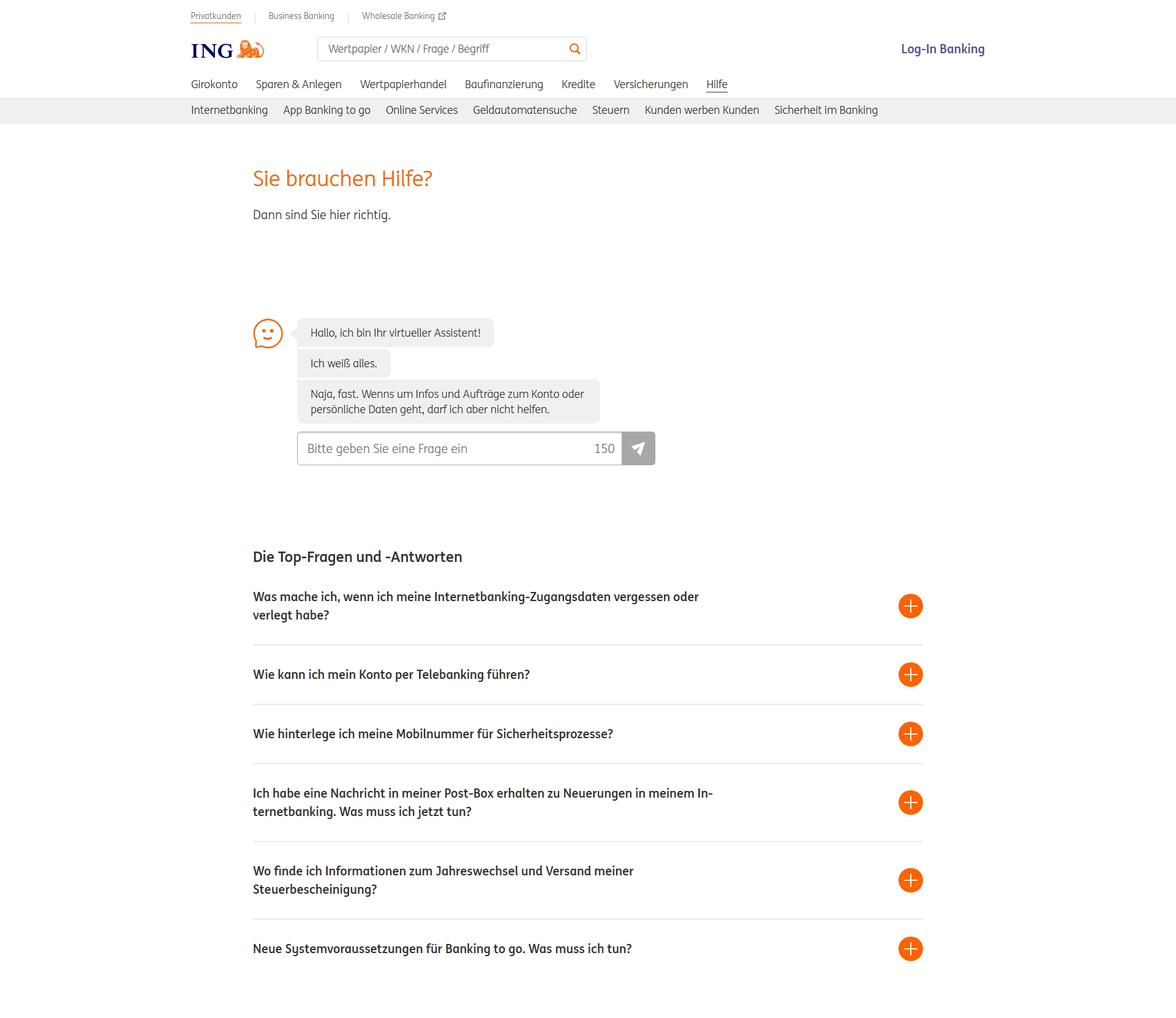 ING Kundenservice, Telefonnummer, Kontakt