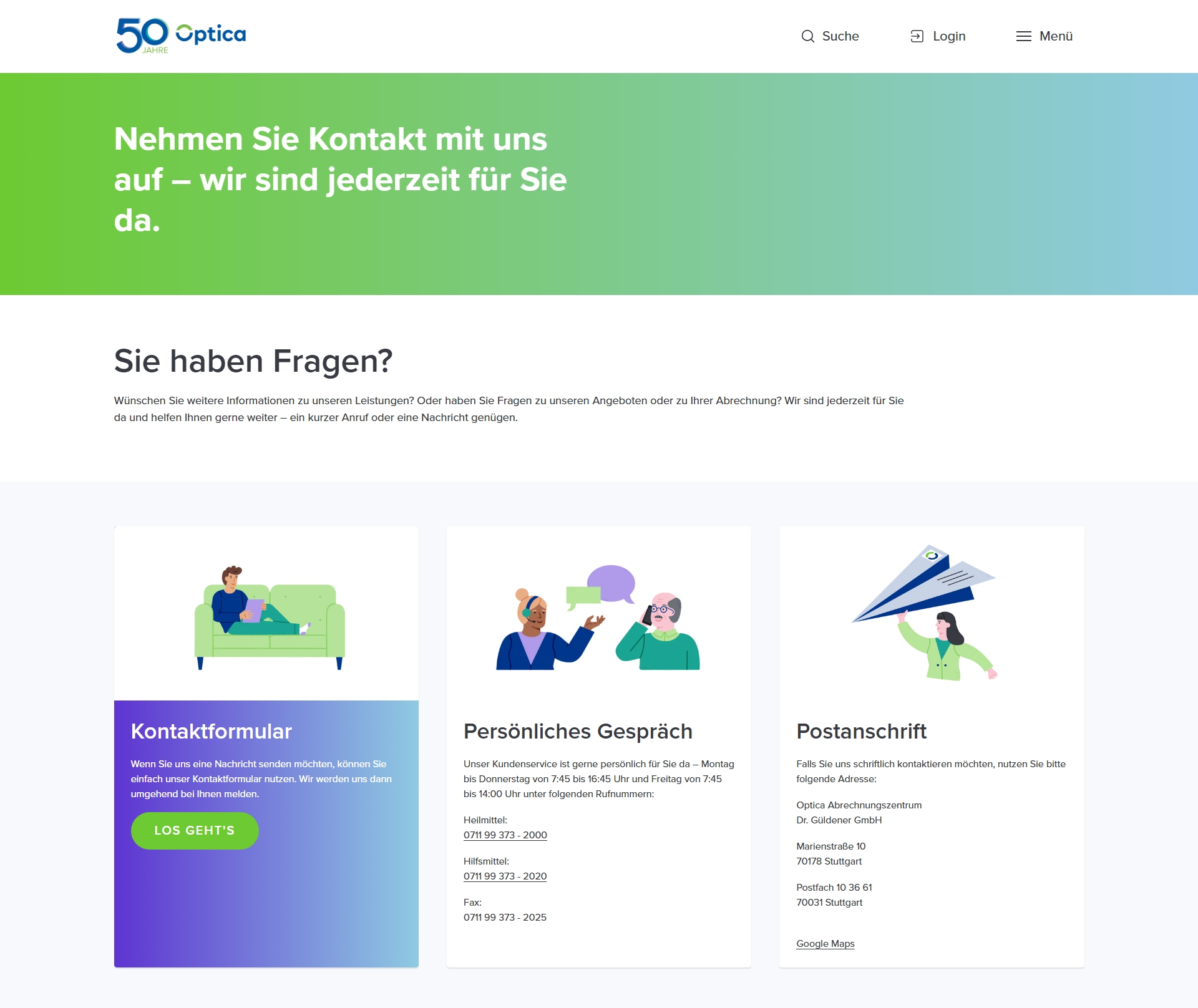 Optica Kundenservice, Telefonnummer, Kontakt
