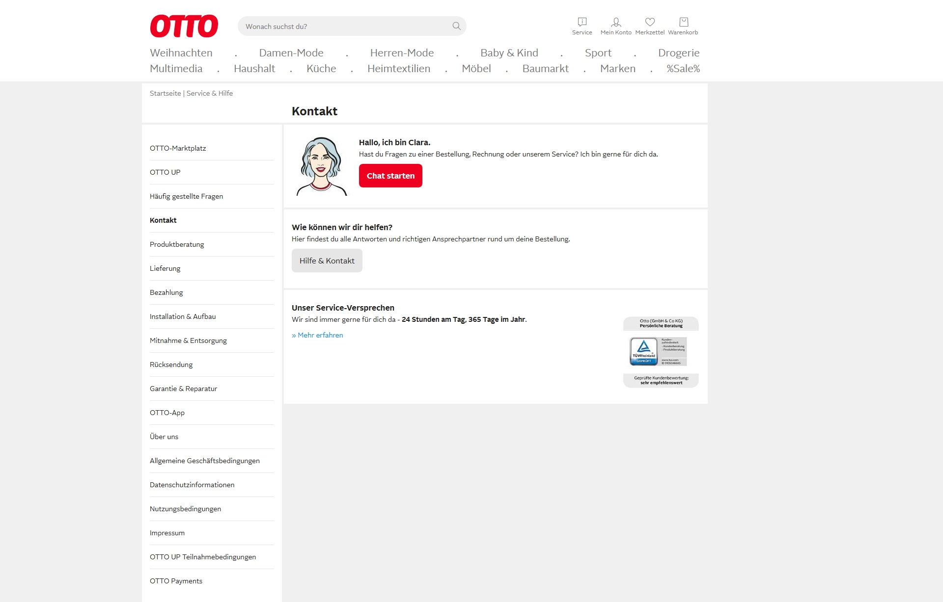 OTTO Kundenservice, Telefonnummer, Kontakt