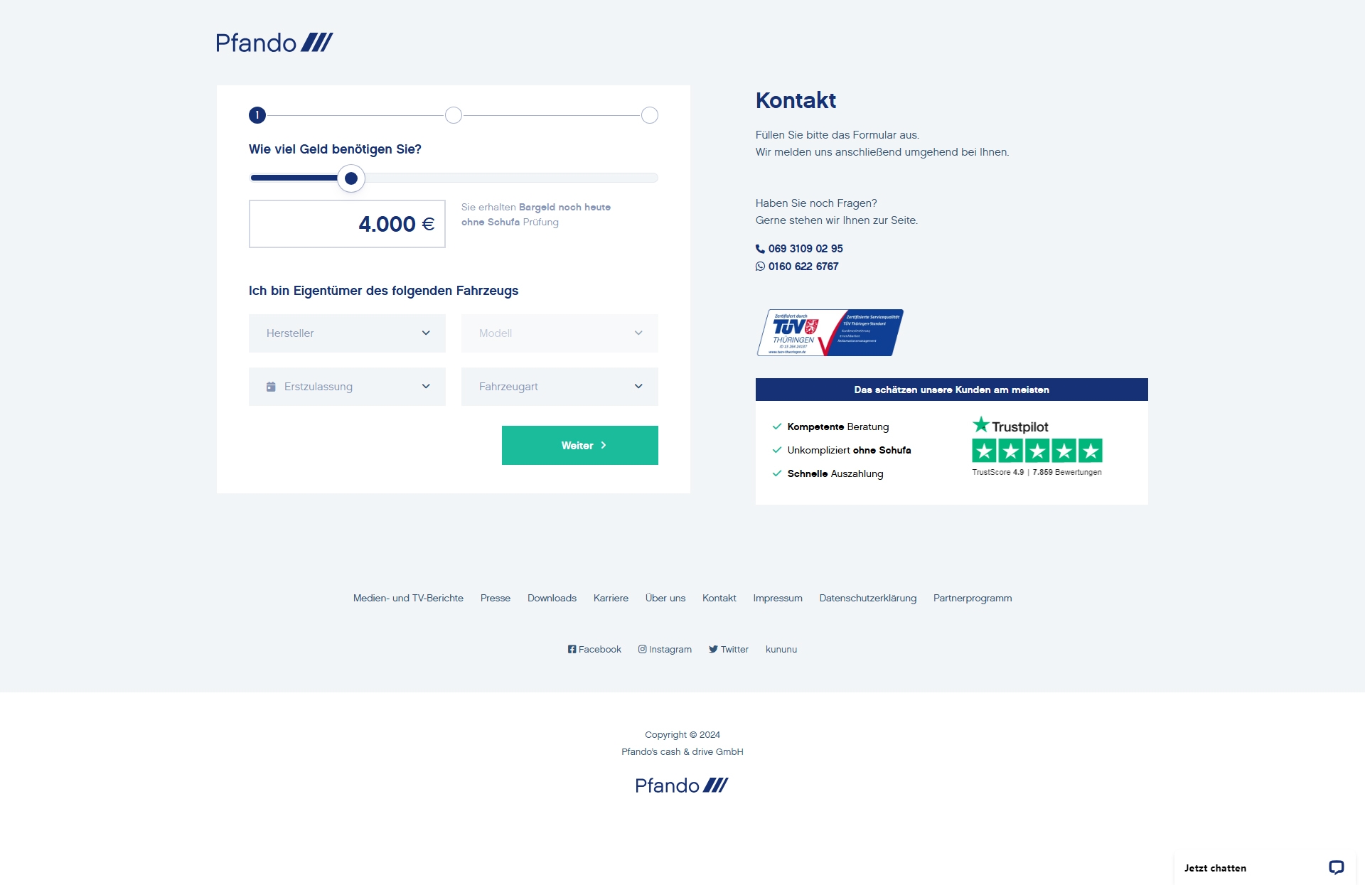 Pfando Kundenservice, Telefonnummer, Kontakt