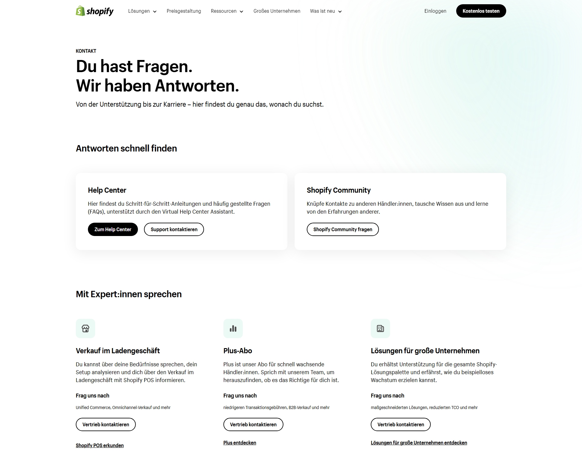 Shopify Kundenservice, Telefonnummer, Kontakt