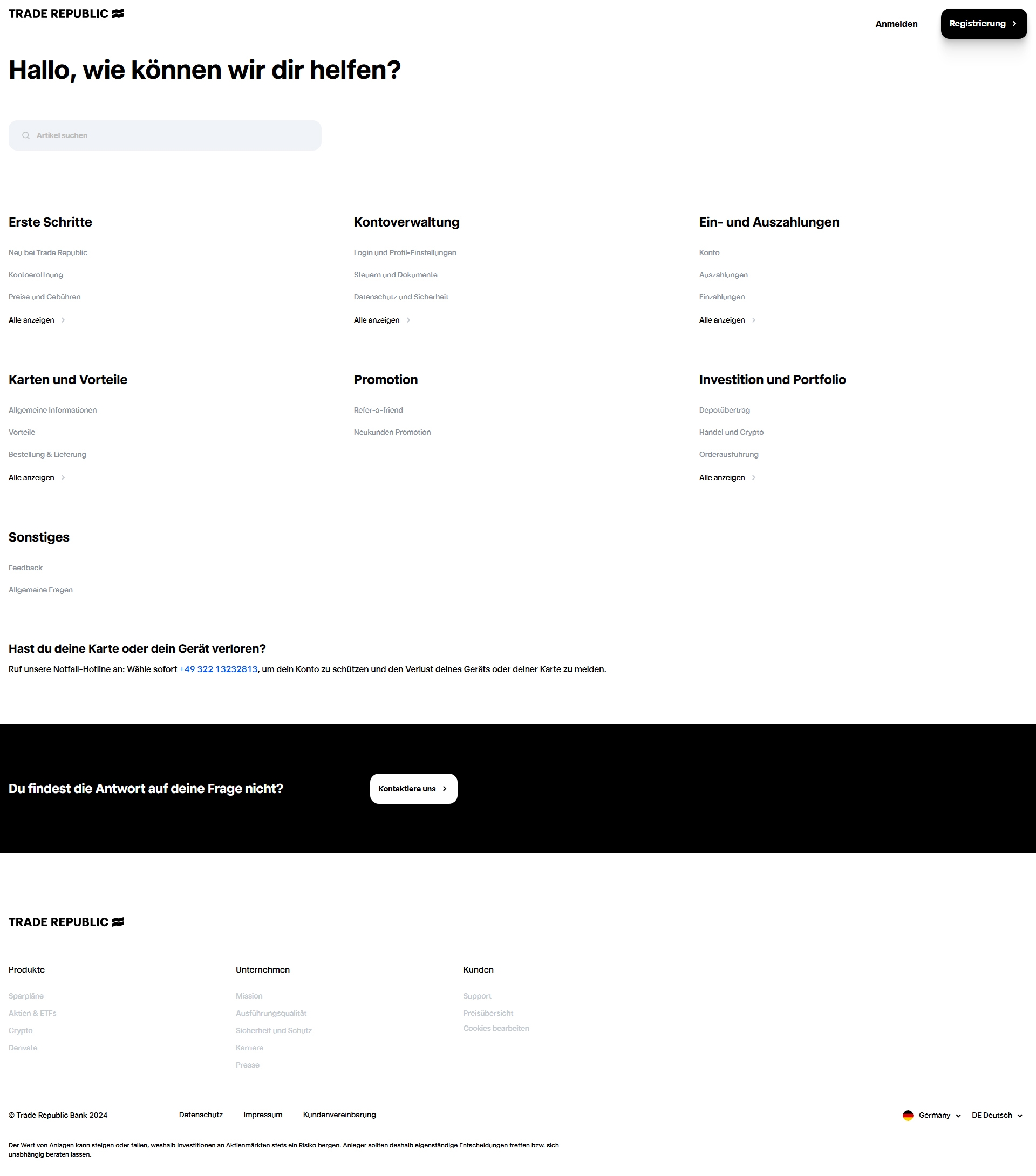 Trade Republic Kundenservice, Telefonnummer, Kontakt