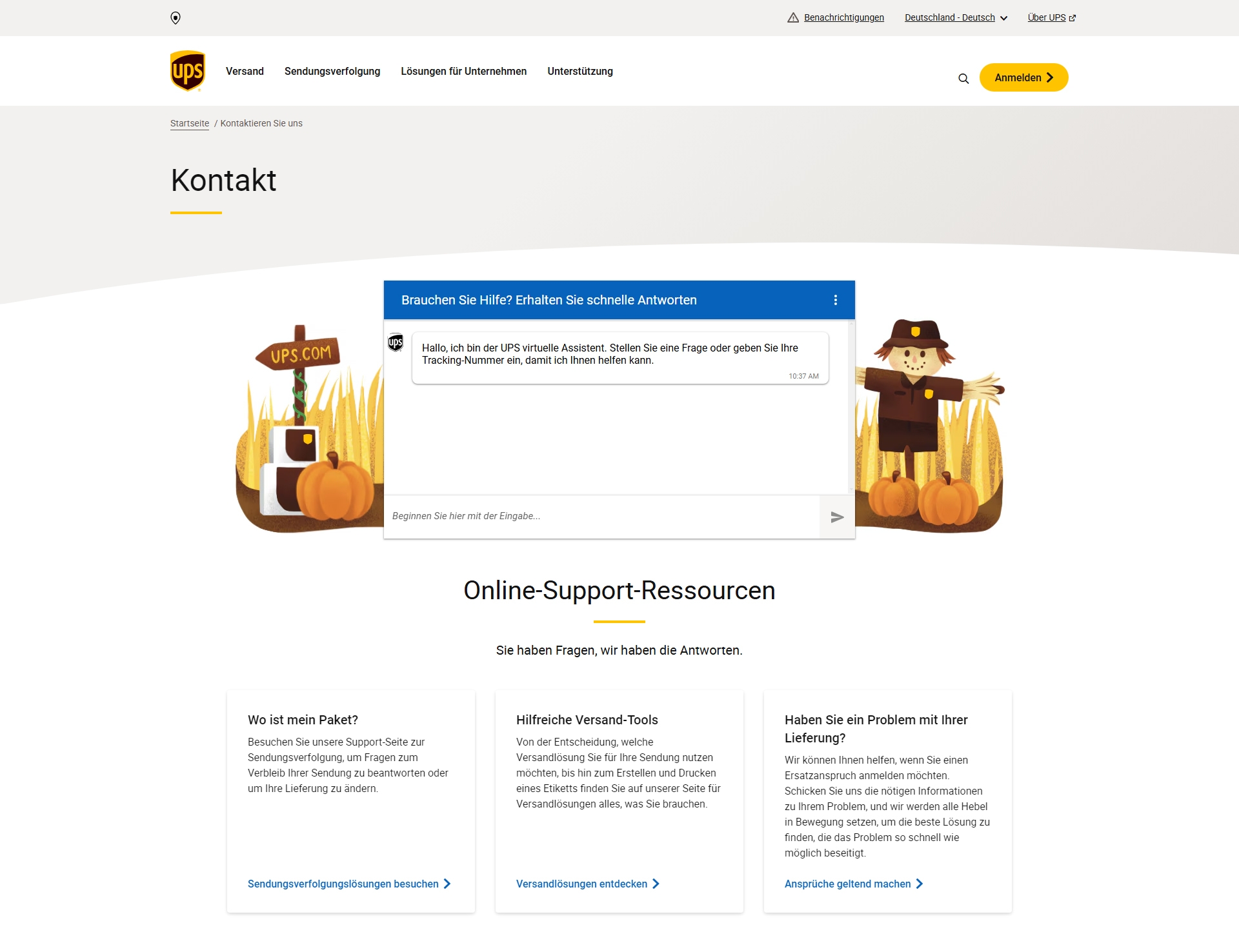 UPS Kundenservice, Telefonnummer, Kontakt