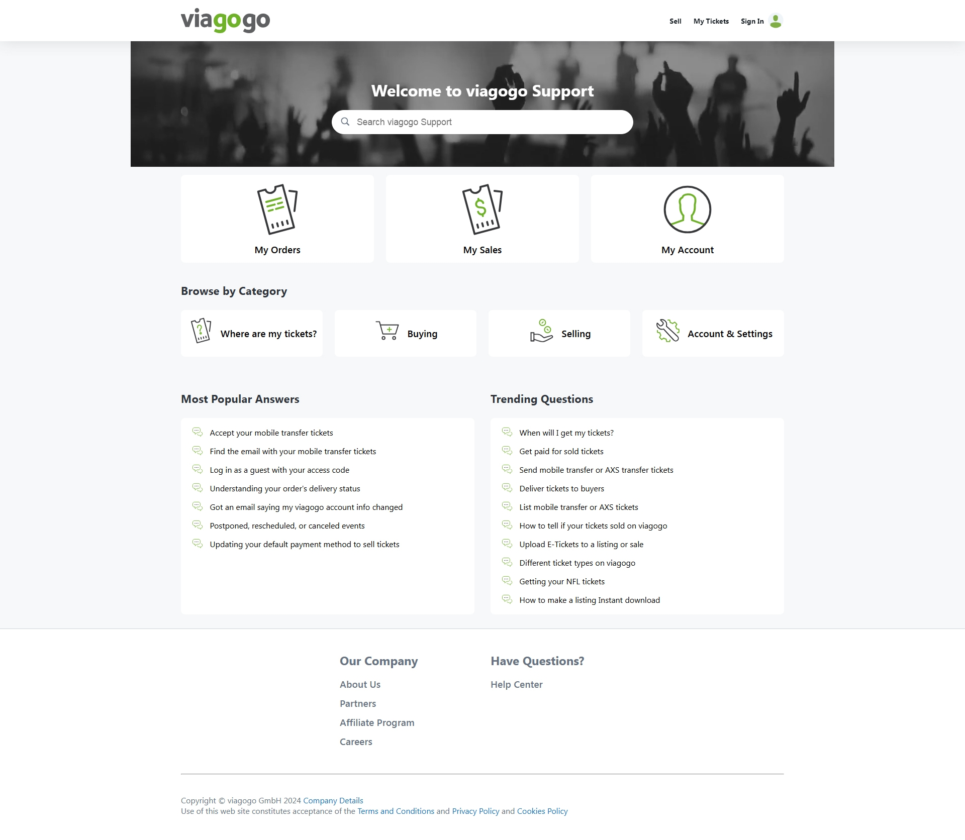 viagogo Kundenservice, Telefonnummer, Kontakt